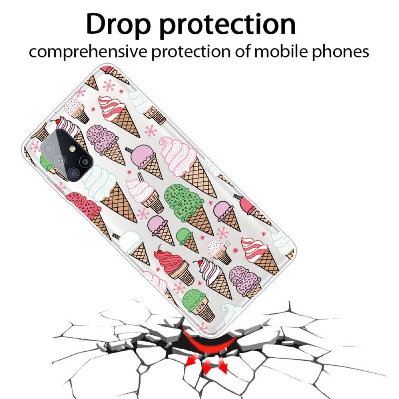 Case Kuoret Samsung Galaxy M51 Puhelinkuoret Kermajäätelö