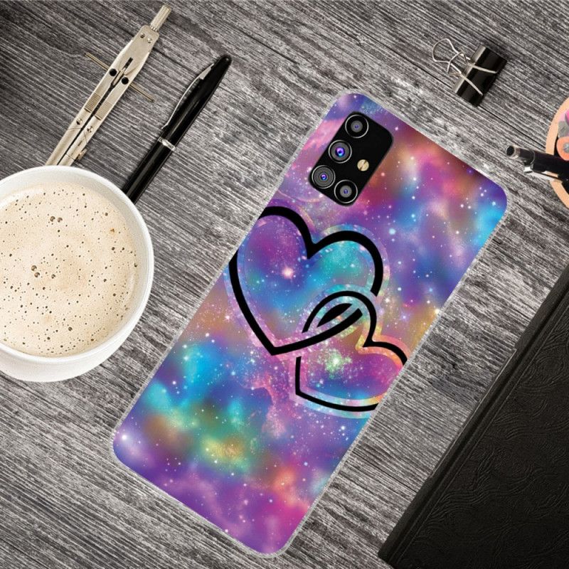 Case Kuoret Samsung Galaxy M51 Puhelinkuoret Ketjutetut Sydämet