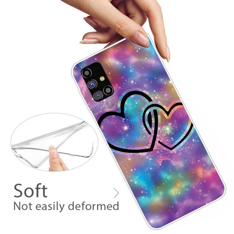 Case Kuoret Samsung Galaxy M51 Puhelinkuoret Ketjutetut Sydämet