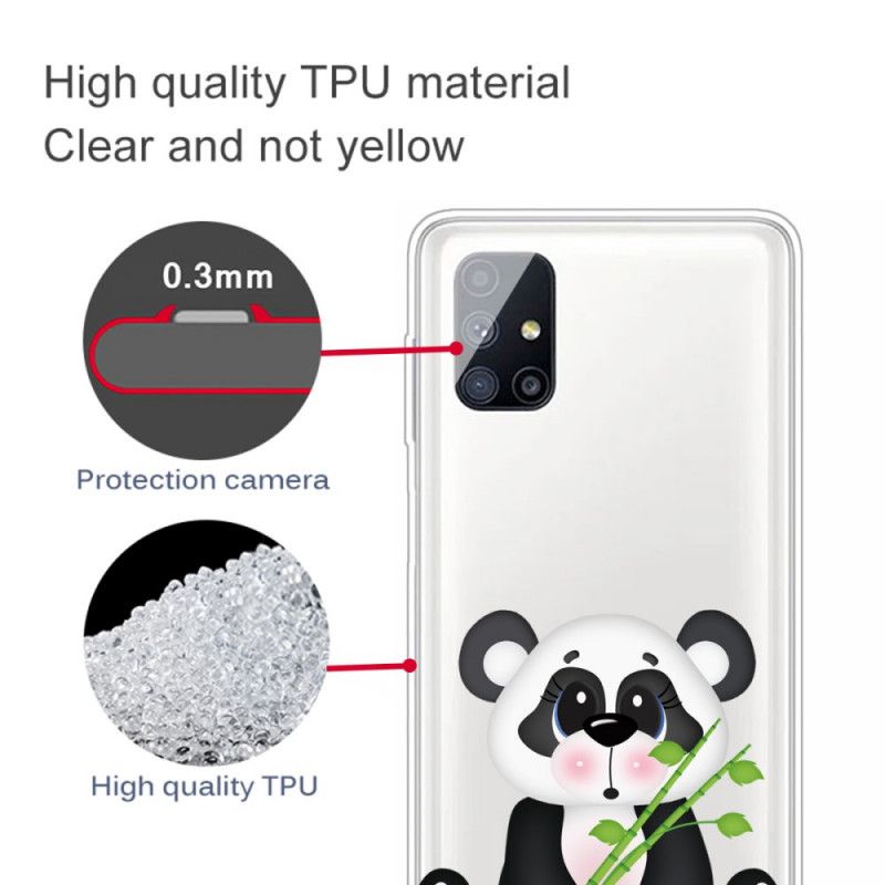 Case Kuoret Samsung Galaxy M51 Puhelinkuoret Läpinäkyvä Surullinen Panda