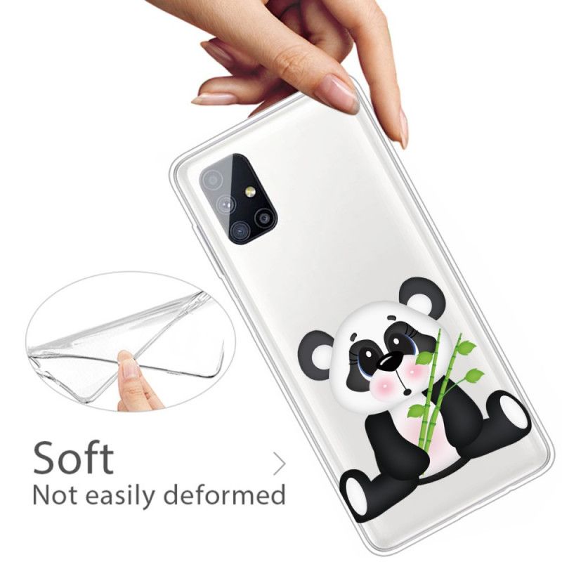 Case Kuoret Samsung Galaxy M51 Puhelinkuoret Läpinäkyvä Surullinen Panda