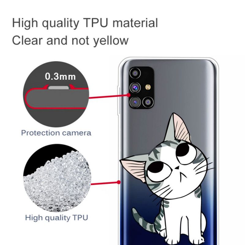 Case Kuoret Samsung Galaxy M51 Puhelinkuoret Viehättävä Kissa