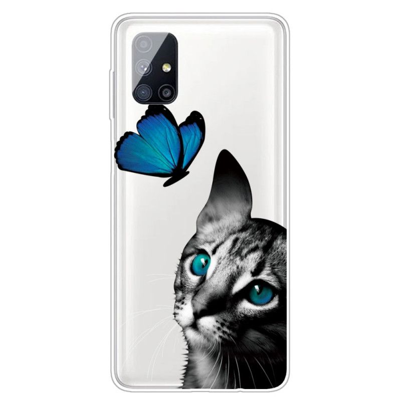 Case Kuoret Samsung Galaxy M51 PuhelinkuoretCat Ja Perhonen