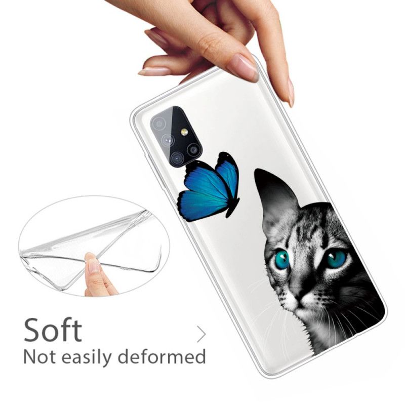 Case Kuoret Samsung Galaxy M51 PuhelinkuoretCat Ja Perhonen