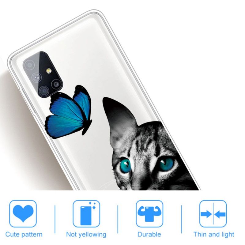 Case Kuoret Samsung Galaxy M51 PuhelinkuoretCat Ja Perhonen