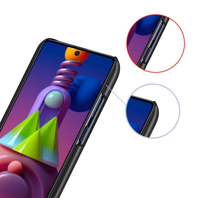 Case Kuoret Samsung Galaxy M51 Punainen Musta Puhelinkuoret Ksq Kaksisävyinen Nahkaefekti