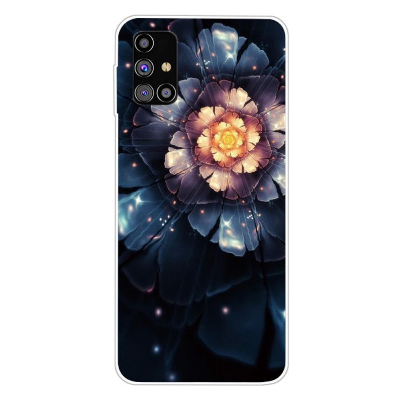 Case Kuoret Samsung Galaxy M51 Ruskea Oranssi Puhelinkuoret Taipuisat Kukat