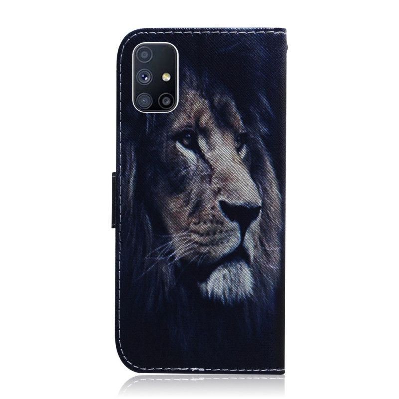 Flip Case Samsung Galaxy M51 Unelmoiva Leijona