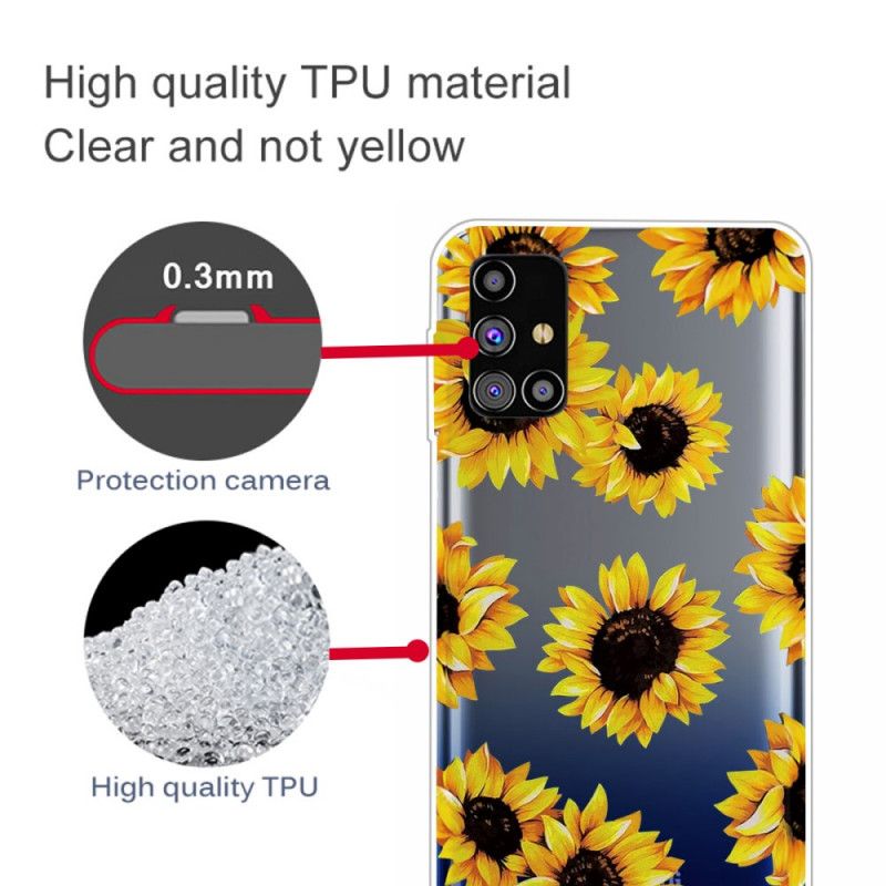 Kuori Samsung Galaxy M51 Auringonkukat Suojakuori