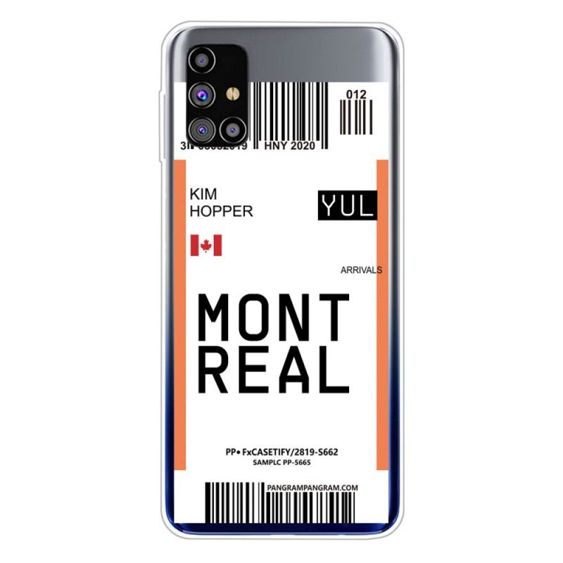 Kuori Samsung Galaxy M51 Maihinnousukortti Montrealiin Suojakuori