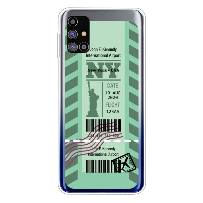 Kuori Samsung Galaxy M51 Tummansininen Musta Maihinnousukortti New Yorkiin