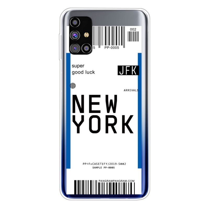 Kuori Samsung Galaxy M51 Tummansininen Musta Maihinnousukortti New Yorkiin