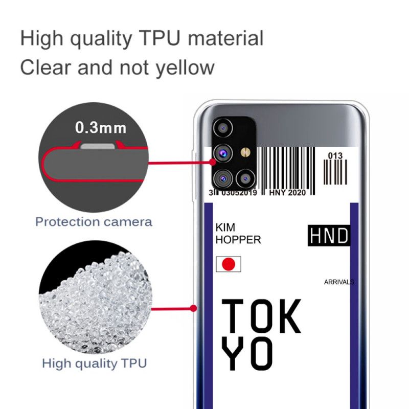 Kuori Samsung Galaxy M51 Tummansininen Musta Maihinnousukortti Tokio Suojakuori