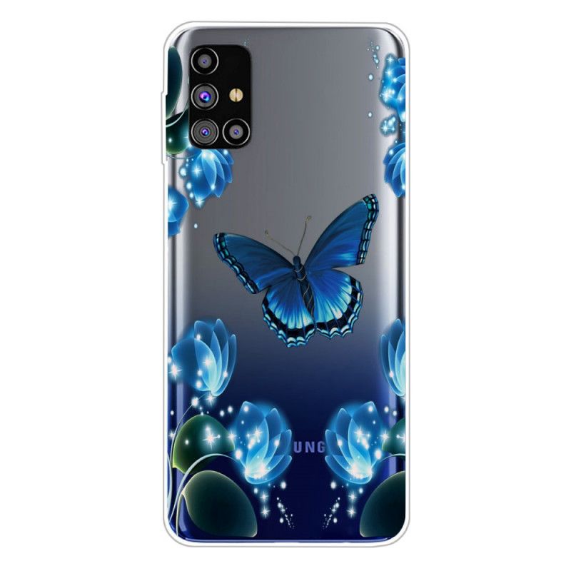 Kuori Samsung Galaxy M51 Tummansininen Tummansininen Ylellinen Perhonen