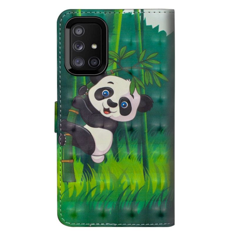 Nahkakotelo Samsung Galaxy M51 Puhelinkuoret Panda Ja Bambu