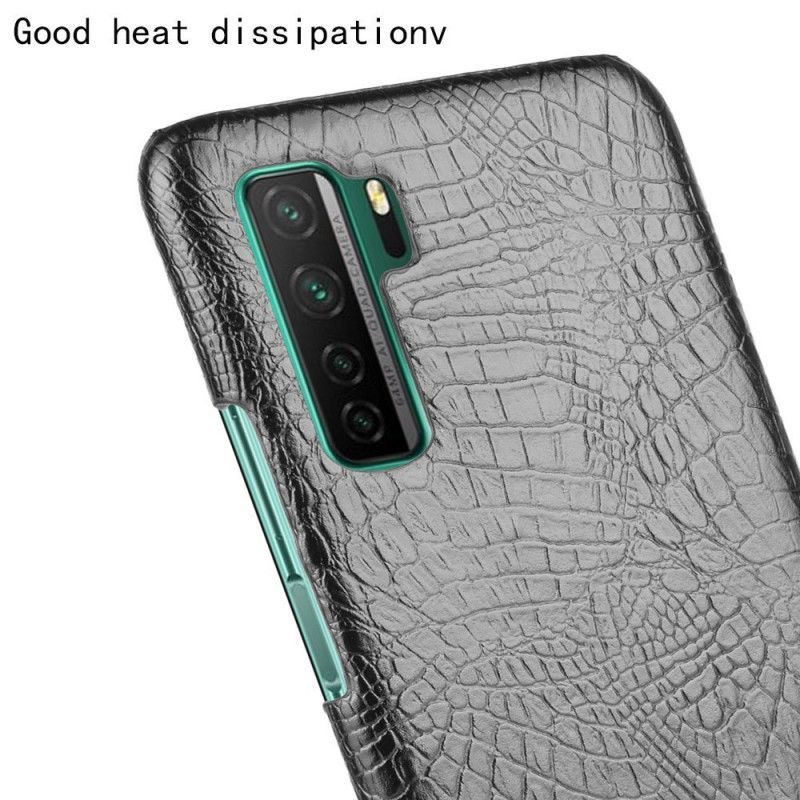 Case Kuoret Huawei P40 Lite 5G Valkoinen Musta Puhelinkuoret Krokotiilin Ihovaikutus