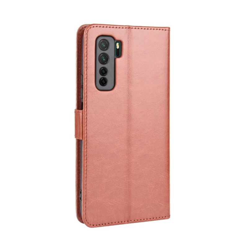 Flip Case Huawei P40 Lite 5G Punainen Musta Räikeä Tekonahka