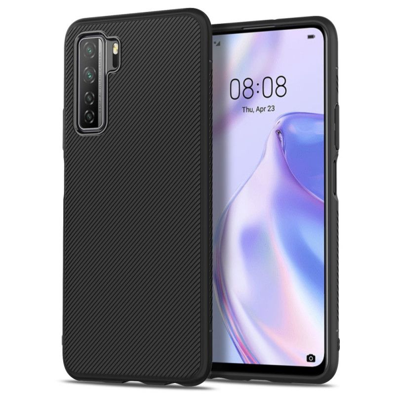 Kuori Huawei P40 Lite 5G Tummansininen Twill-Sarjan Jazz