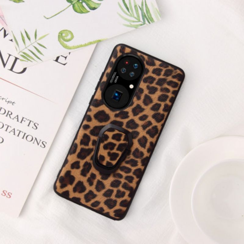 Kuori Huawei P50 Leopard Style Ring Tuki