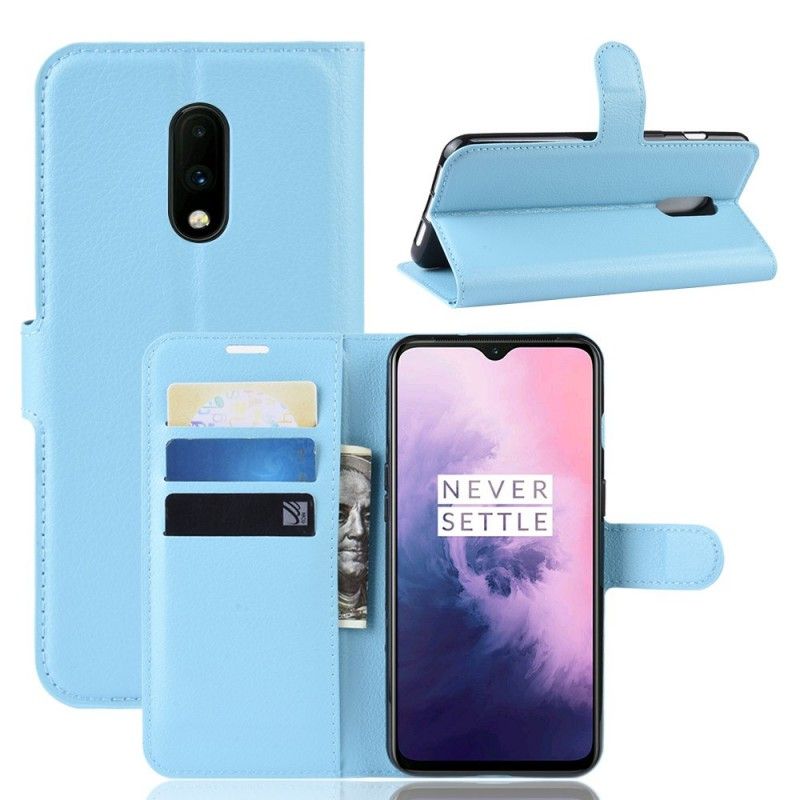 Kotelot OnePlus 7 Valkoinen Musta Retro-Litsiefekti