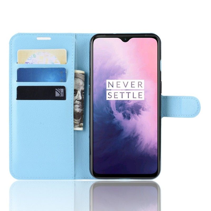 Kotelot OnePlus 7 Valkoinen Musta Retro-Litsiefekti