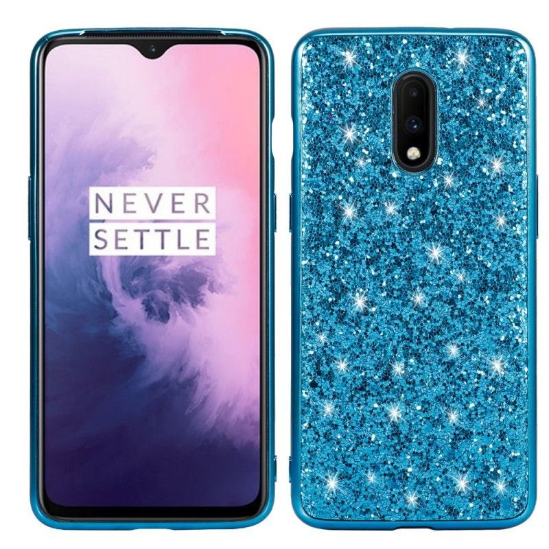 Kuori OnePlus 7 Punainen Musta Ensiluokkainen Kimallus