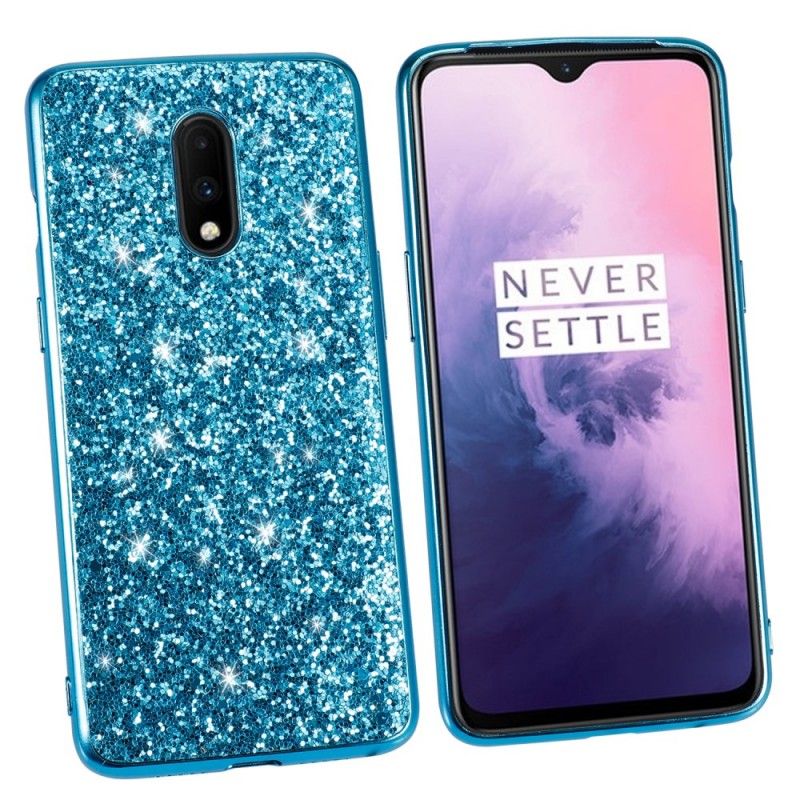 Kuori OnePlus 7 Punainen Musta Ensiluokkainen Kimallus