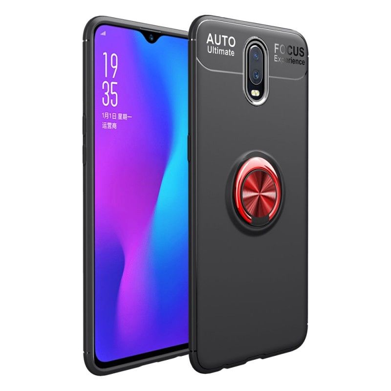 Kuori OnePlus 7 Punainen Musta Pyörivä Rengas