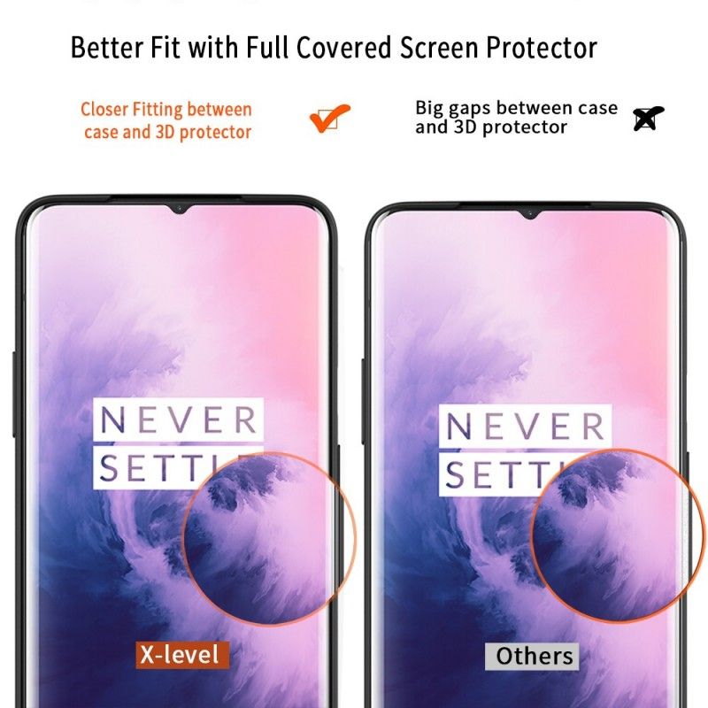 Kuori OnePlus 7 Tummanpunainen Musta Huoltajasarja X-Taso Suojakuori