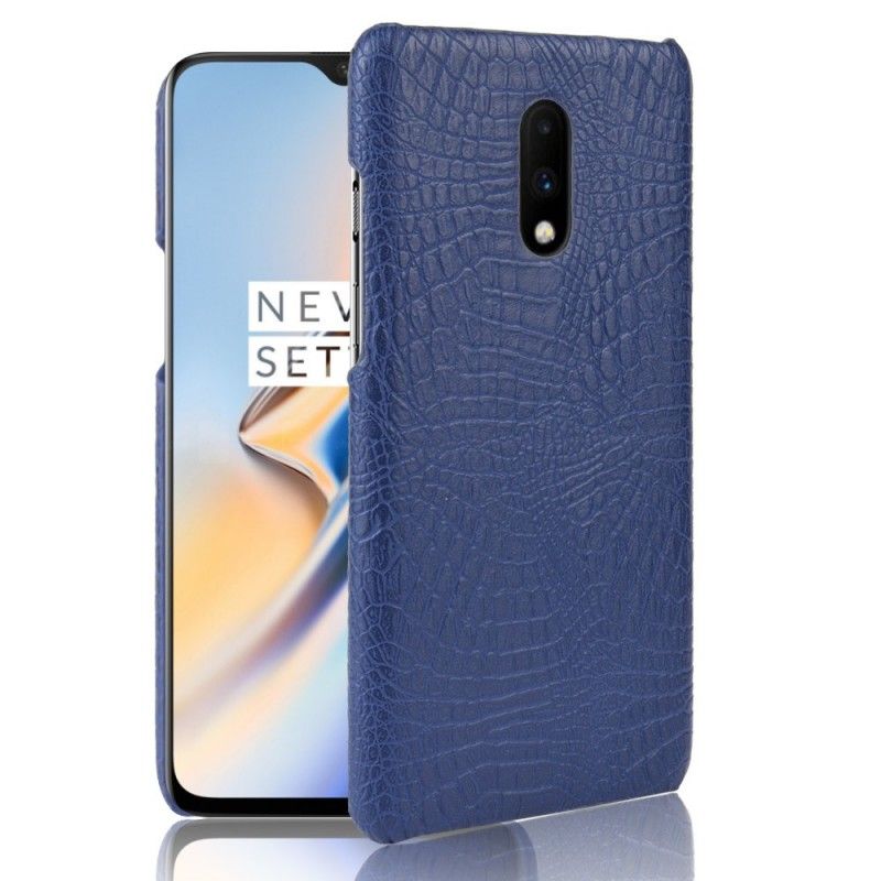 Kuori OnePlus 7 Valkoinen Musta Krokotiilin Ihovaikutus