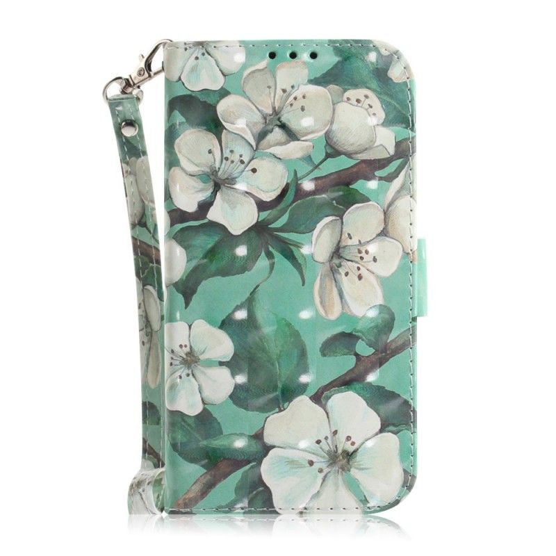 Flip Case Huawei P30 Lite Kukkiva Oksa Tangalla