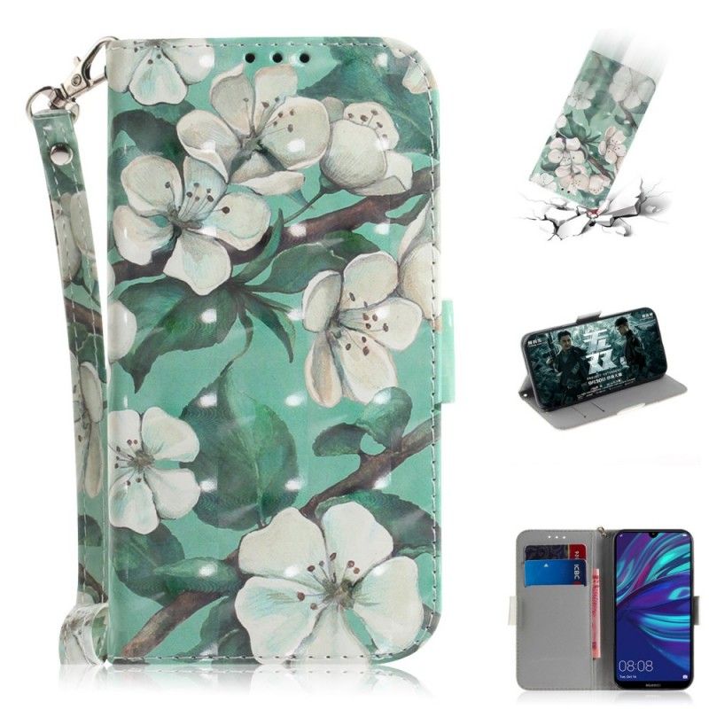 Flip Case Huawei P30 Lite Kukkiva Oksa Tangalla