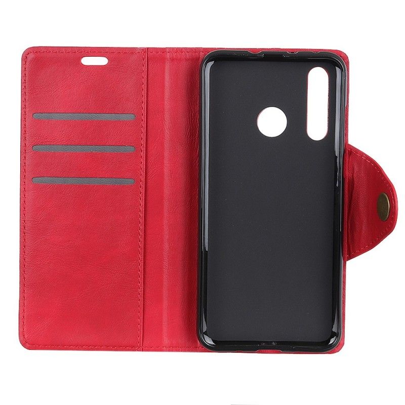 Flip Case Huawei P30 Lite Musta Keinonahkaa