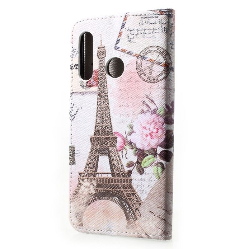 Kotelot Huawei P30 Lite Retro Eiffel-Torni Suojakuori