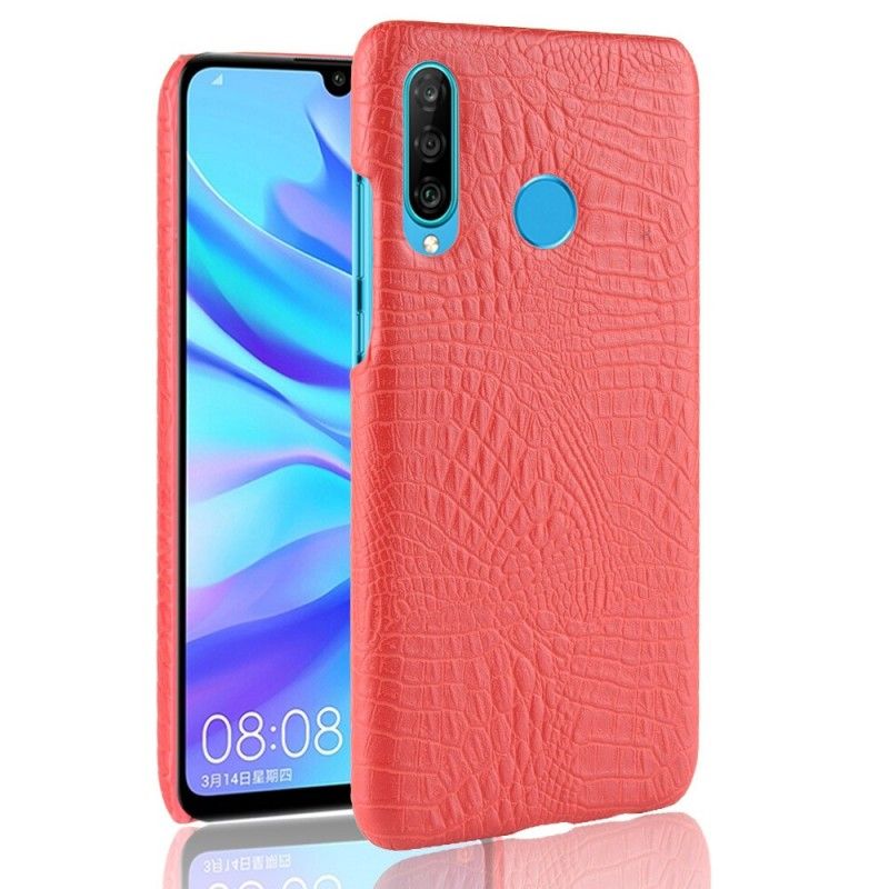 Kuori Huawei P30 Lite Punainen Musta Krokotiilin Ihovaikutus