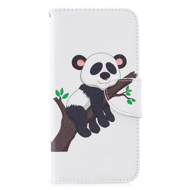 Nahkakotelo Huawei P30 Lite Puhelinkuoret Laiska Panda