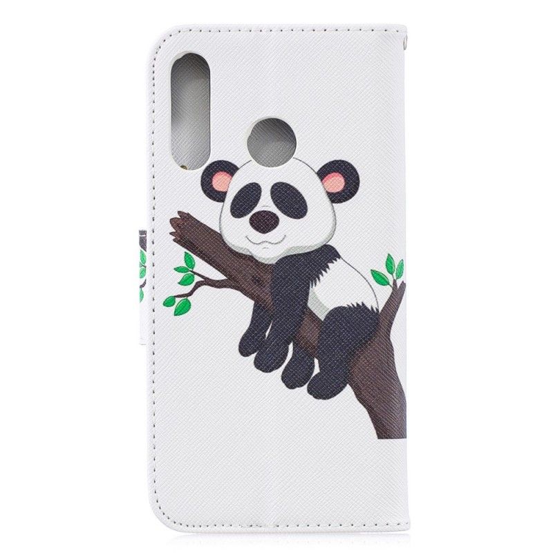 Nahkakotelo Huawei P30 Lite Puhelinkuoret Laiska Panda