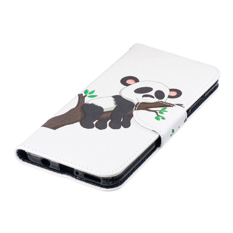 Nahkakotelo Huawei P30 Lite Puhelinkuoret Laiska Panda