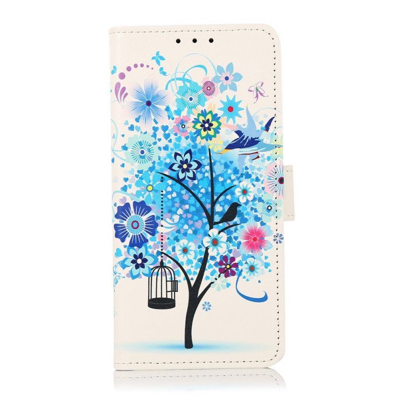 Flip Case Samsung Galaxy A13 5G / A04s Kukkiva Puu