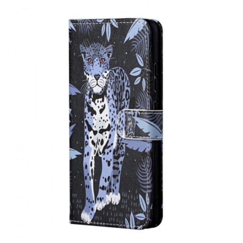 Kotelot Samsung Galaxy A13 5G / A04s Suojaketju Kuori Strappy Leopard