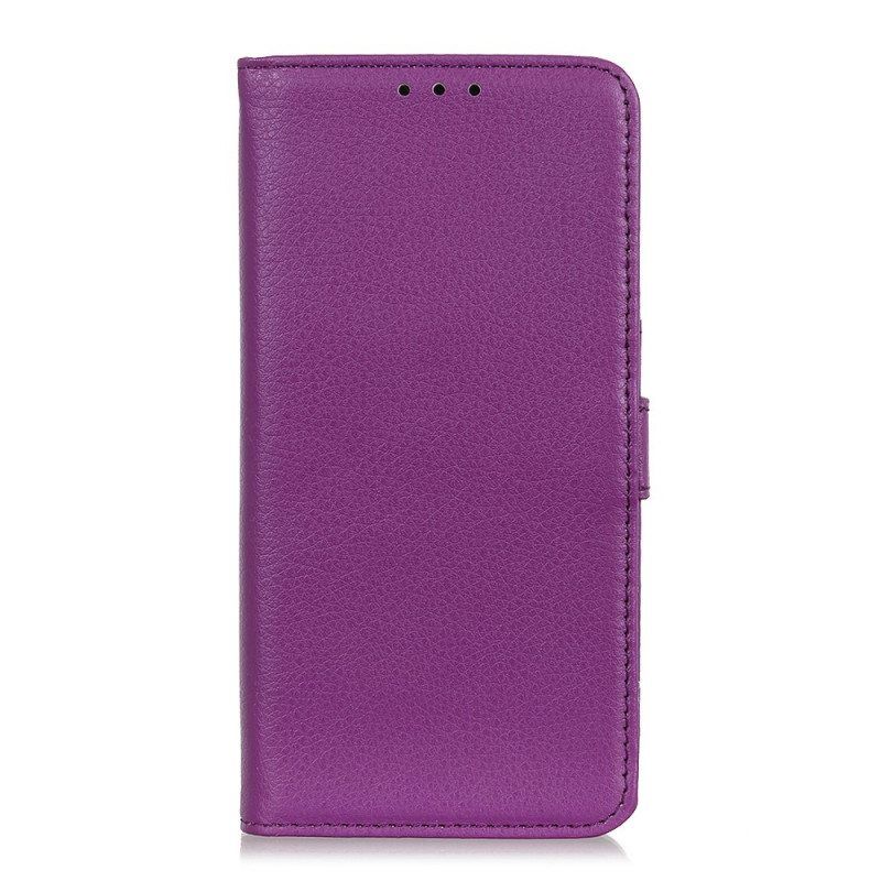 Nahkakotelo Samsung Galaxy A13 5G / A04s Premium Lychee Faux Leather