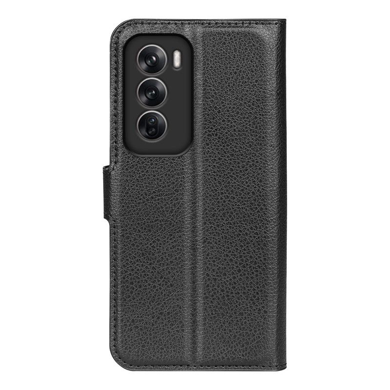 Kotelot Oppo Reno 12 5g Classic Litchi Faux Leather Suojakuori