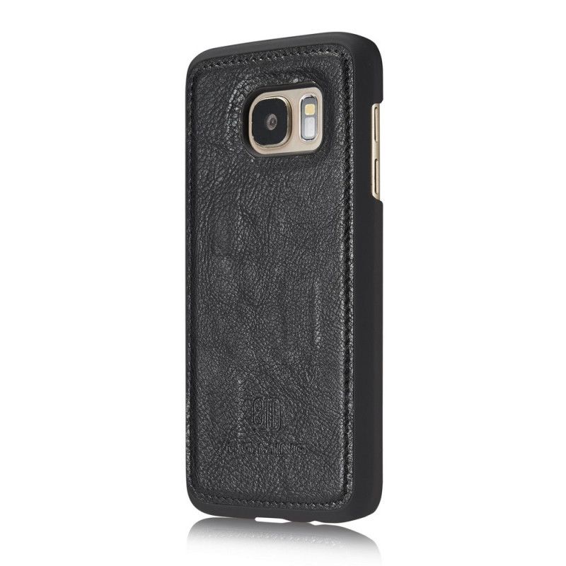 Flip Case Samsung Galaxy S7 Punainen Musta Irrotettava Dg