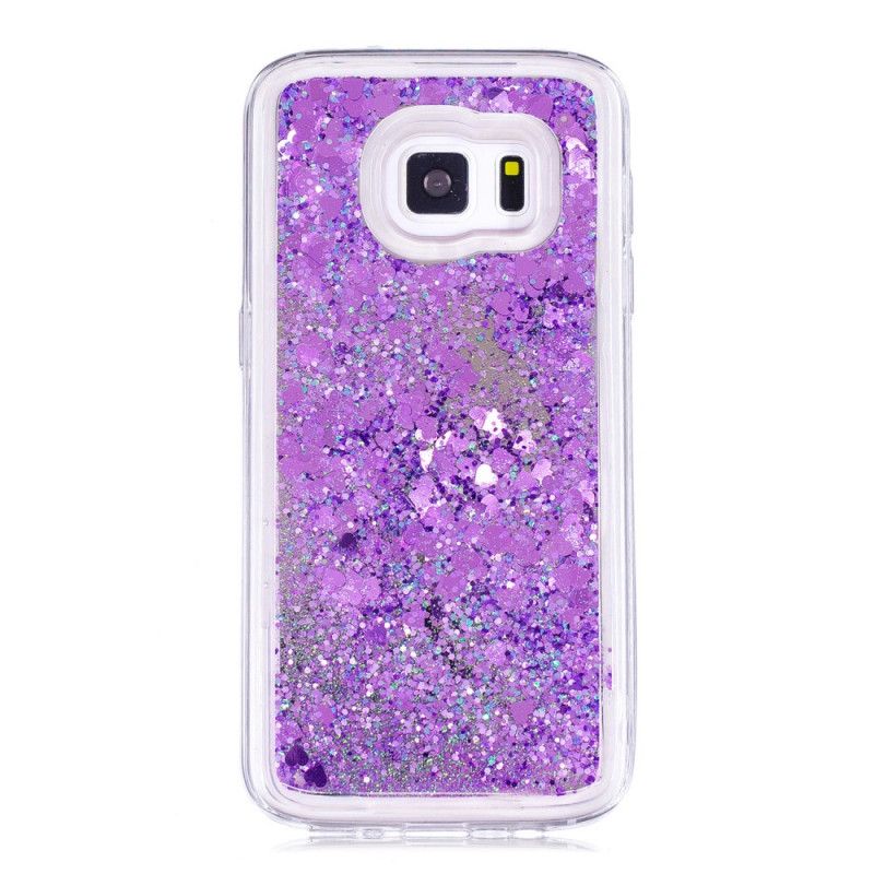 Kuori Samsung Galaxy S7 Violetti Vaaleanpunainen Kimallusjauhe