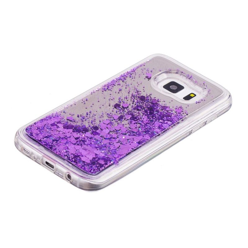 Kuori Samsung Galaxy S7 Violetti Vaaleanpunainen Kimallusjauhe