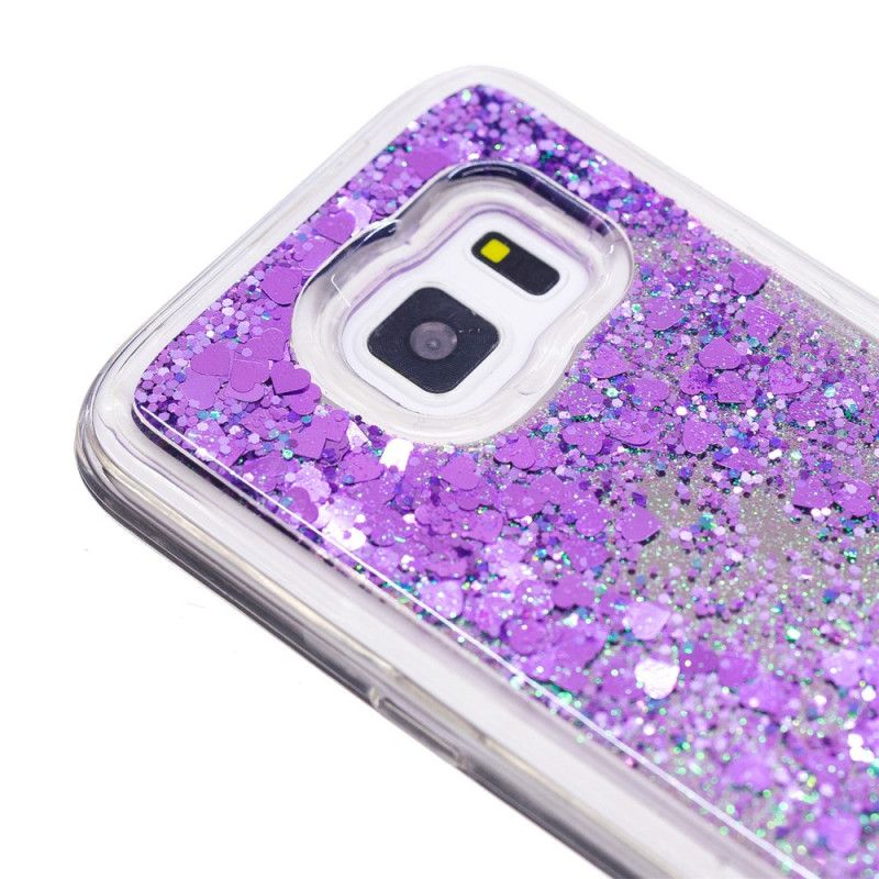 Kuori Samsung Galaxy S7 Violetti Vaaleanpunainen Kimallusjauhe