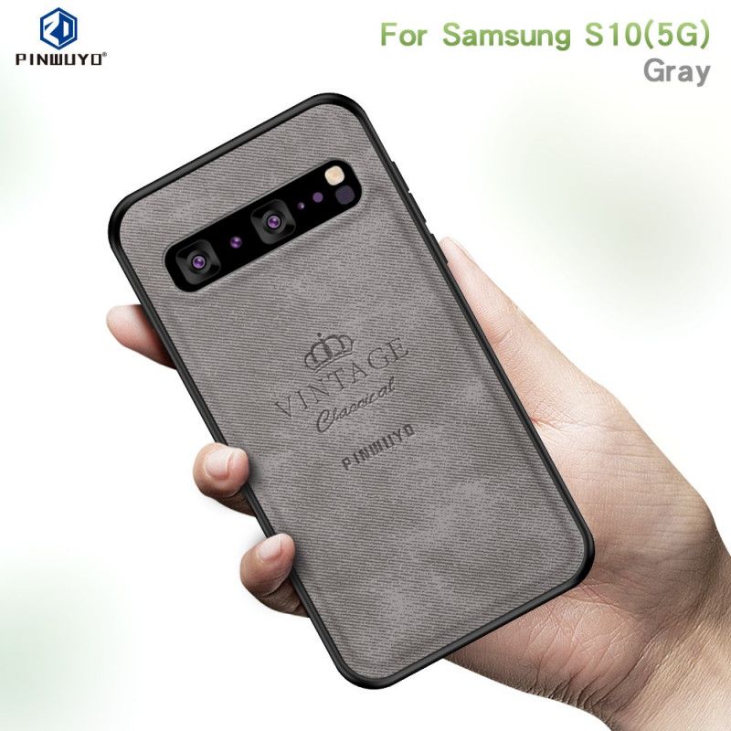 Case Kuoret Samsung Galaxy S10 5G Ruskea Harmaa Puhelinkuoret Kunniallinen Vintage Pinwuyo