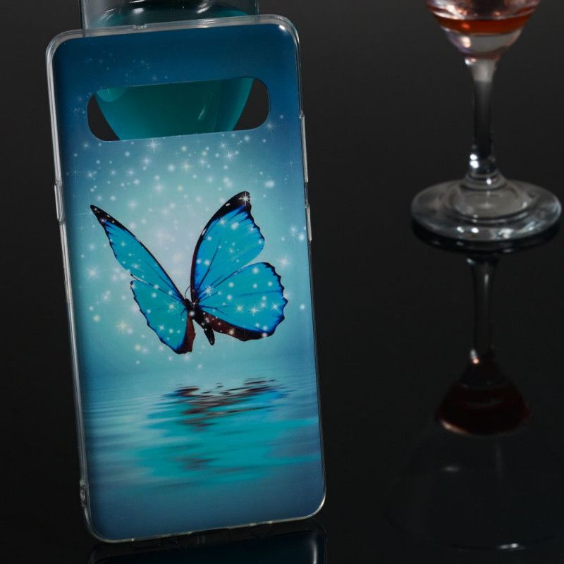 Kuori Samsung Galaxy S10 5G Fluoresoiva Sininen Perhonen