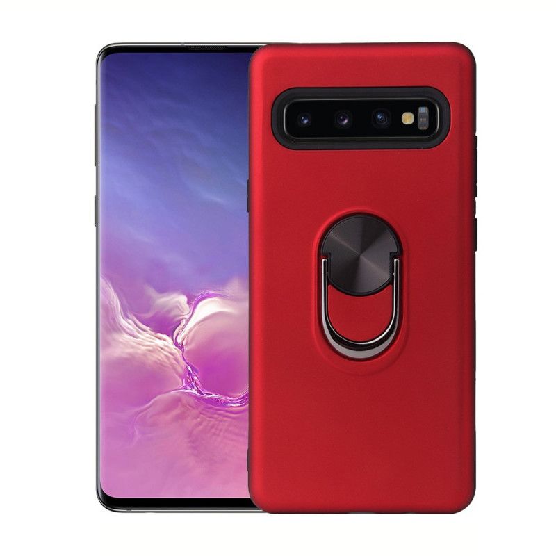 Kuori Samsung Galaxy S10 5G Punainen Musta Irrotettava Tukirenkaalla