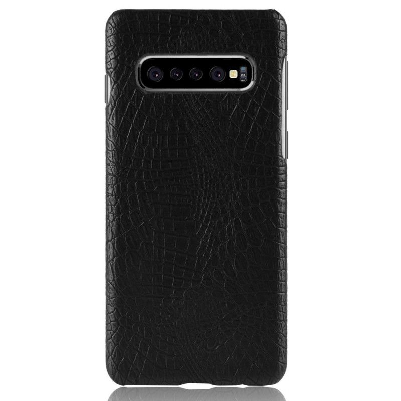 Kuori Samsung Galaxy S10 5G Vaaleansininen Musta Krokotiilin Ihovaikutus